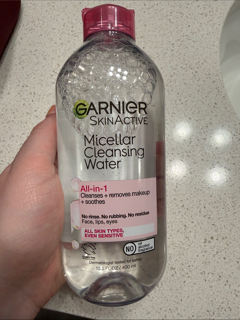 Garnier Micellar Cleansing Water with Pink Cap new 400ml